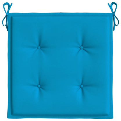 Tuinstoelkussens 2 st 50x50x3 cm stof blauw - AllerleiShop