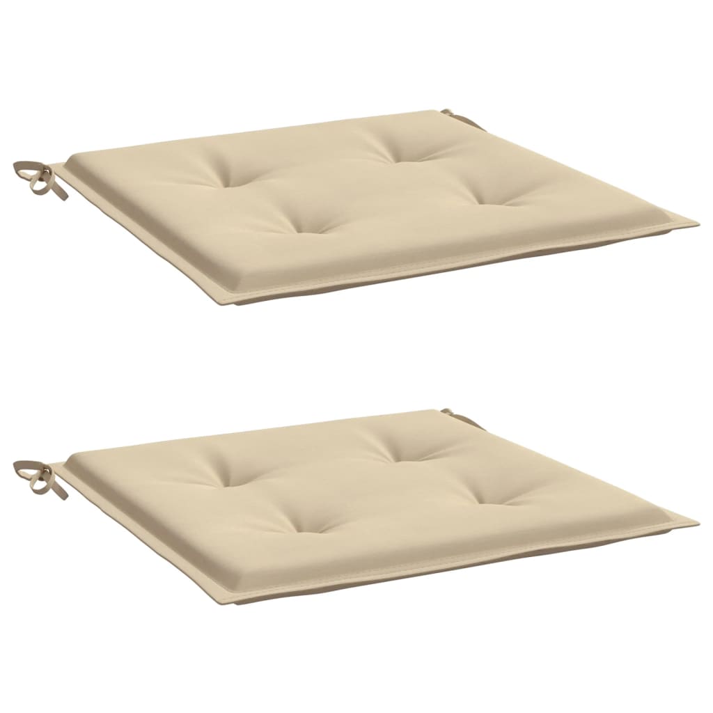 Tuinstoelkussens 2 st 50x50x3 cm oxford stof beige - AllerleiShop