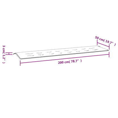 Tuinbankkussen 200x50x3 cm oxford stof grijs - AllerleiShop