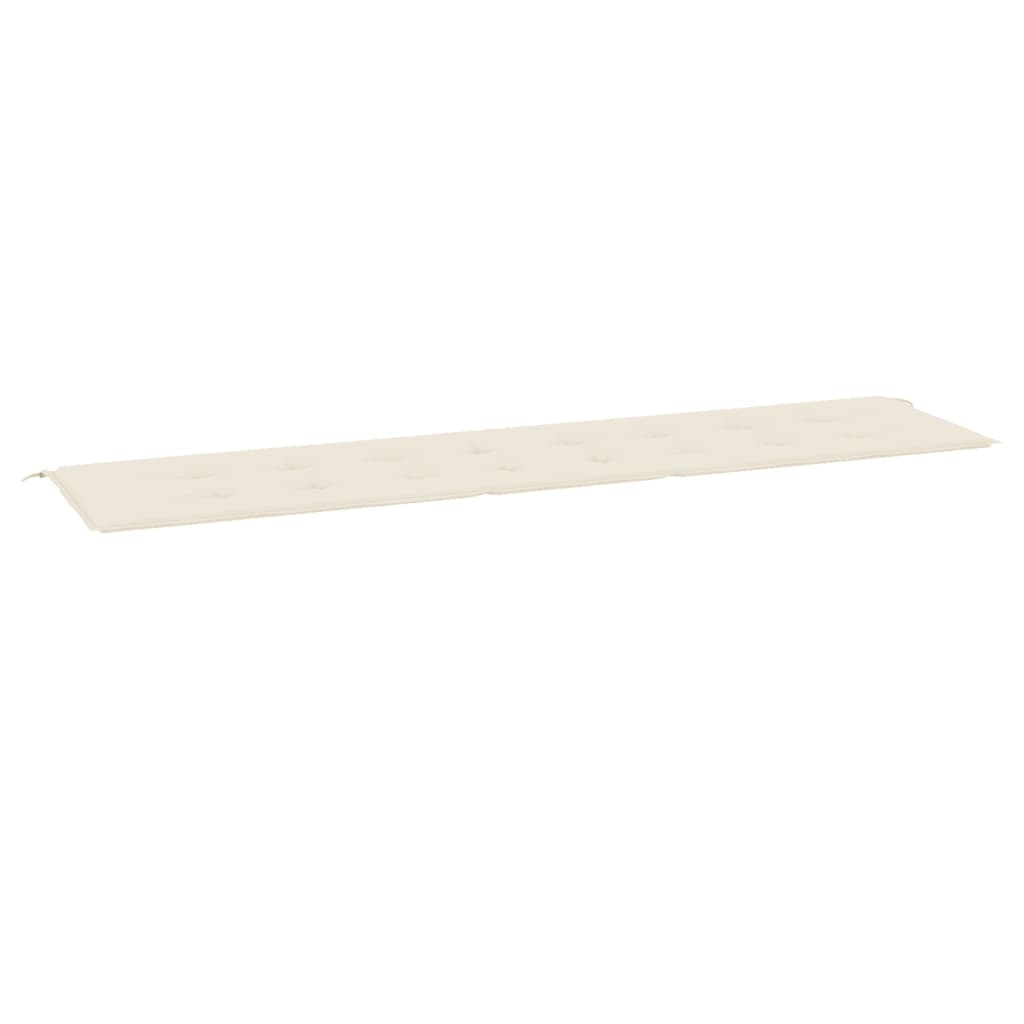 Tuinbankkussen 200x50x3 cm oxford stof crèmekleurig - AllerleiShop