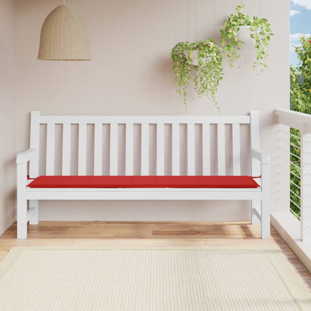 Tuinbankkussen 200x50x3 cm oxford stof rood - AllerleiShop