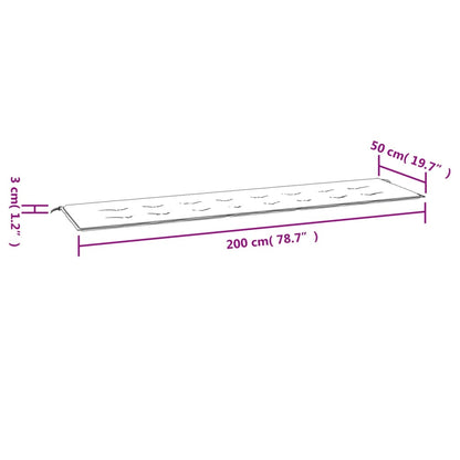 Tuinbankkussen 200x50x3 cm oxford stof antracietkleurig - AllerleiShop