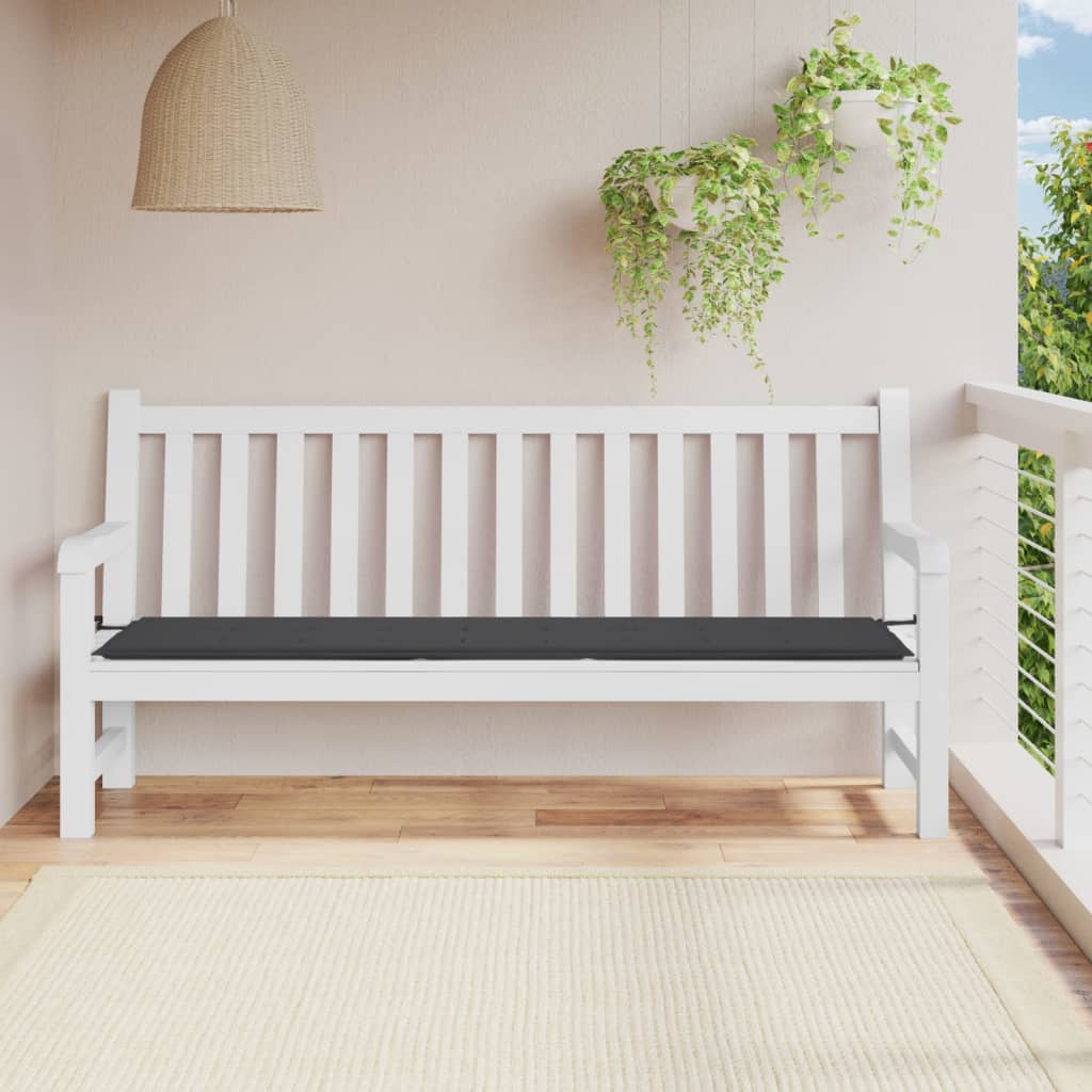 Tuinbankkussen 200x50x3 cm oxford stof antracietkleurig - AllerleiShop