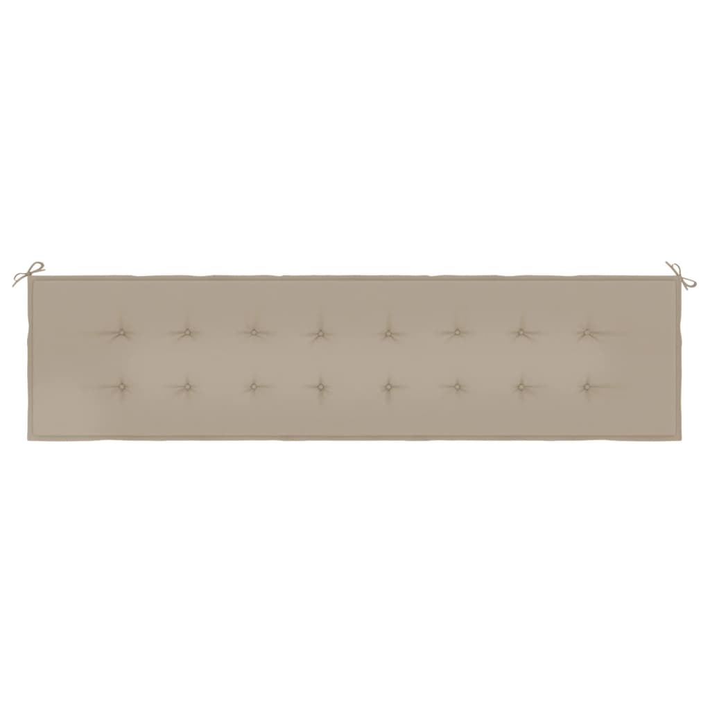 Tuinbankkussen 200x50x3 cm oxford stof taupe - AllerleiShop