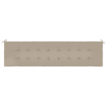 Tuinbankkussen 200x50x3 cm oxford stof taupe - AllerleiShop