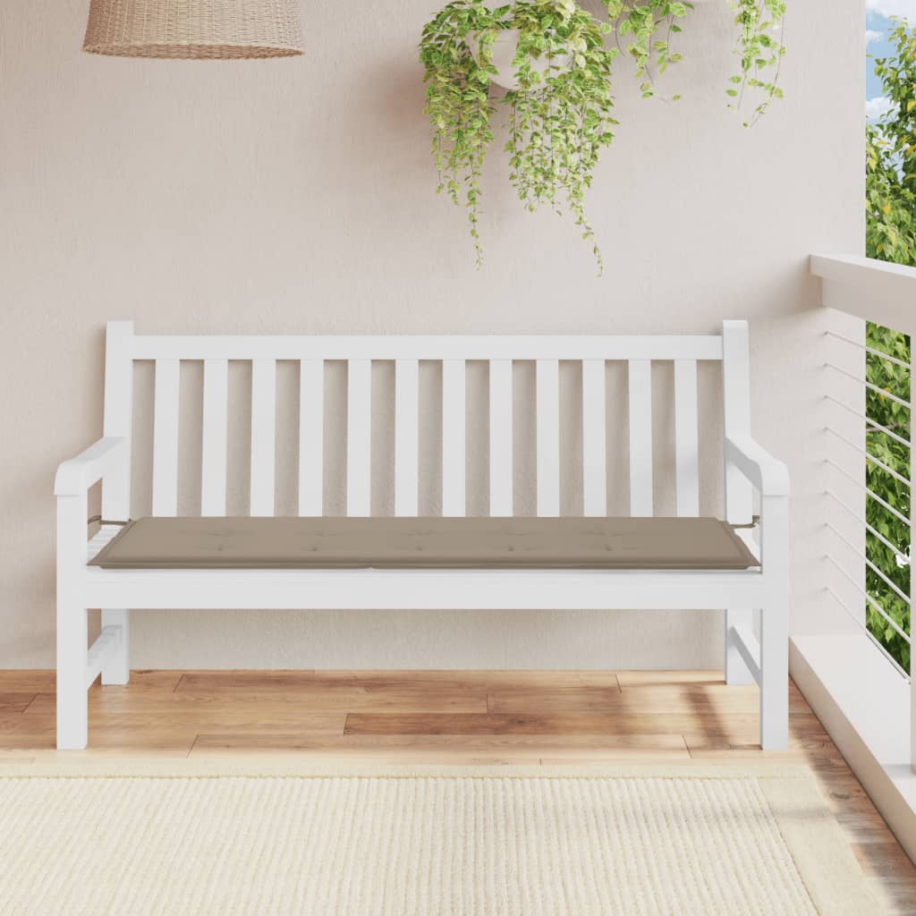 Tuinbankkussen 150x50x3 cm oxford stof taupe - AllerleiShop