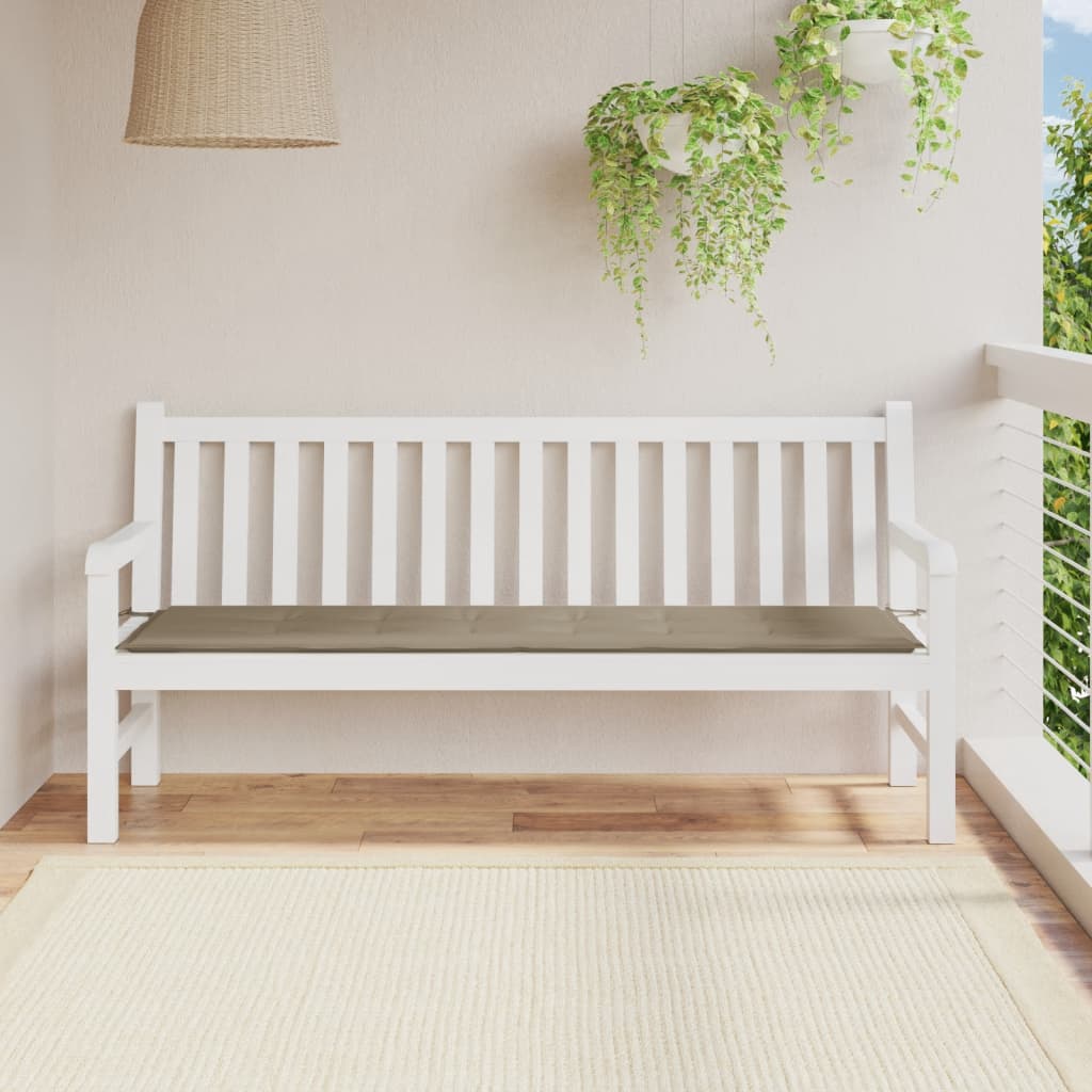 Tuinbankkussen 180x50x3 cm oxford stof taupe - AllerleiShop