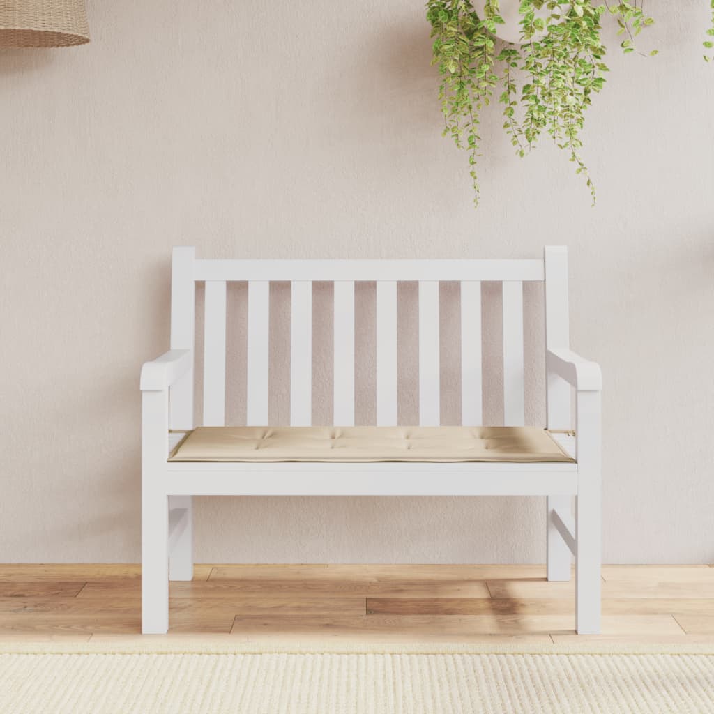 Tuinbankkussen 100x50x3 cm oxford stof beige - AllerleiShop