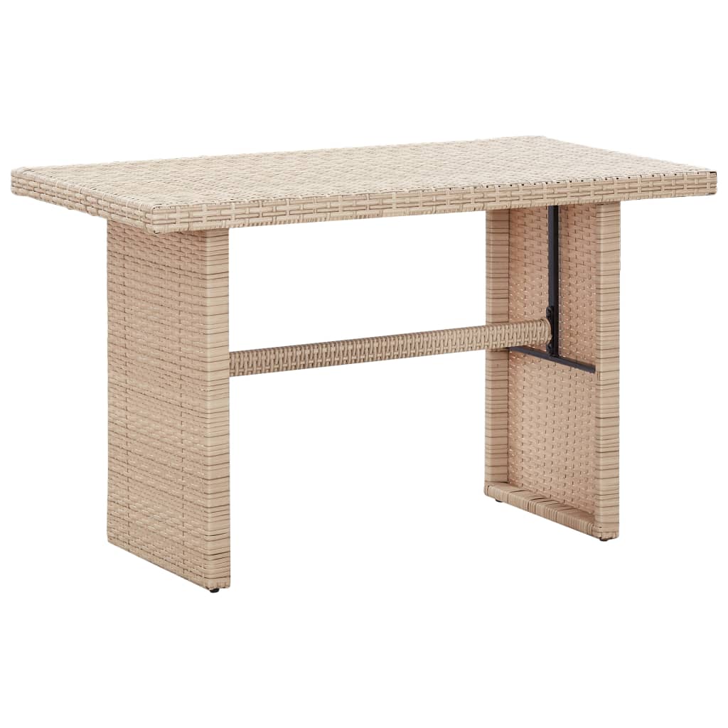 Tuintafel 110x60x67 cm poly rattan beige - AllerleiShop