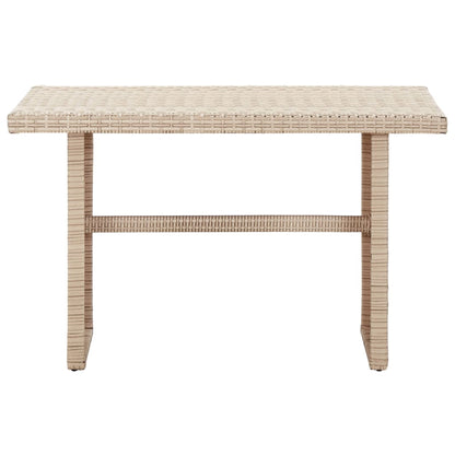 Tuintafel 110x60x67 cm poly rattan beige - AllerleiShop