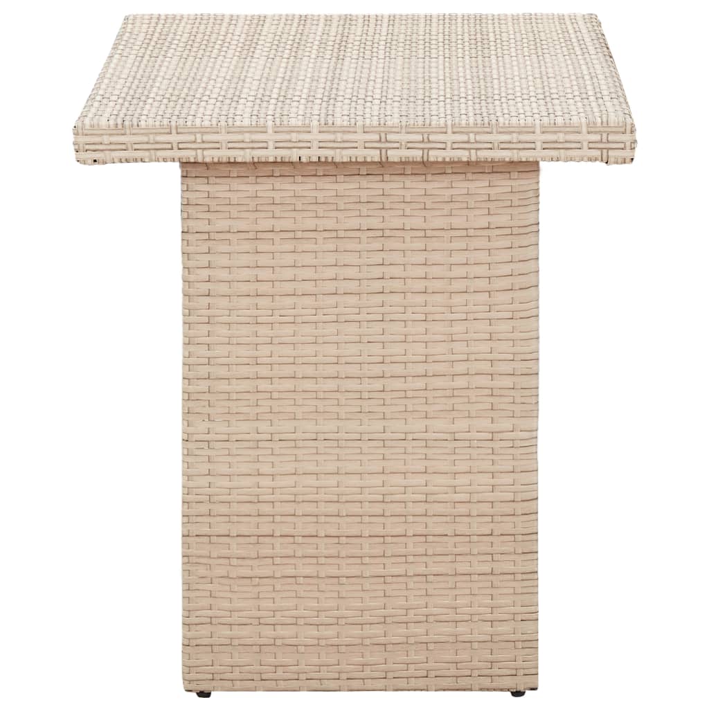 Tuintafel 110x60x67 cm poly rattan beige - AllerleiShop