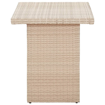 Tuintafel 110x60x67 cm poly rattan beige - AllerleiShop