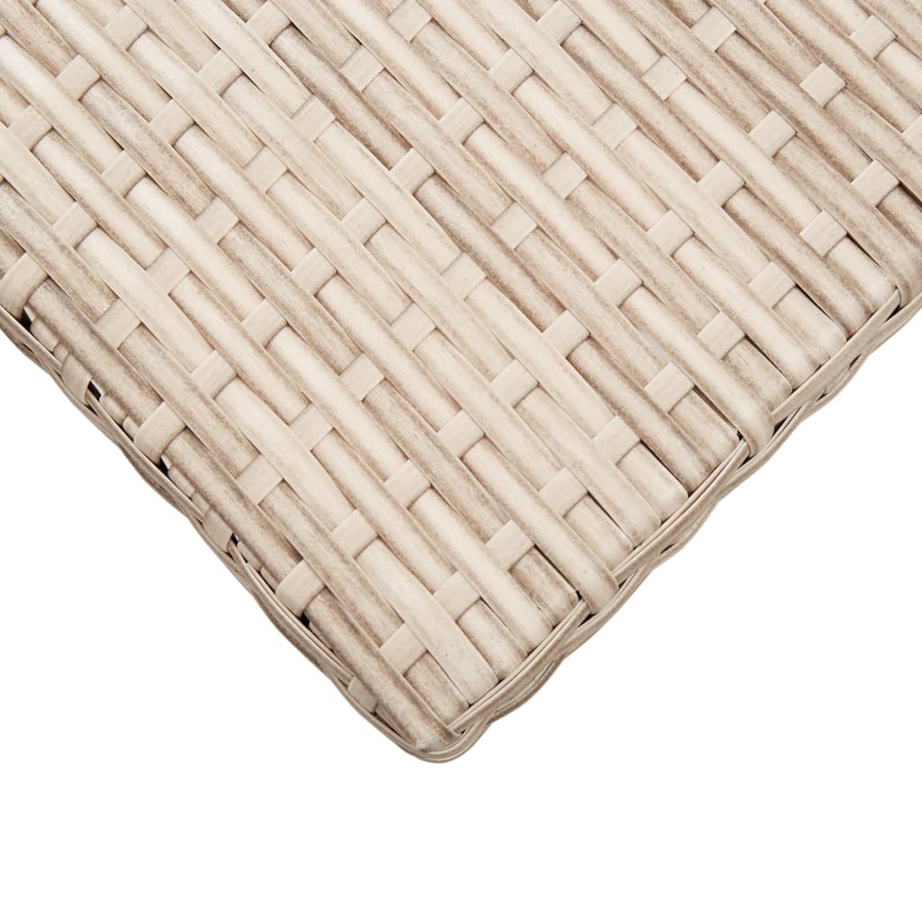 Tuintafel 110x60x67 cm poly rattan beige - AllerleiShop