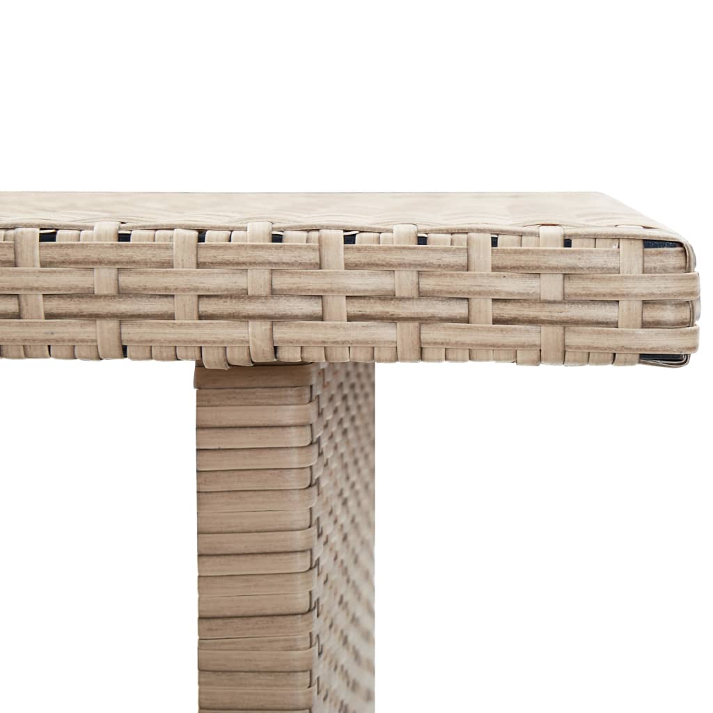 Tuintafel 110x60x67 cm poly rattan beige - AllerleiShop