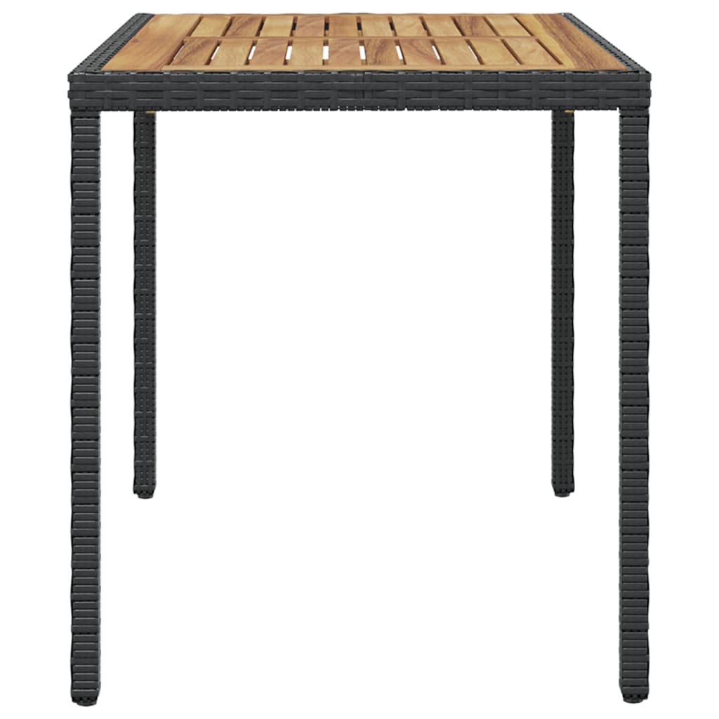 Tuintafel 123x60x74 cm massief acaciahout zwart en bruin - AllerleiShop