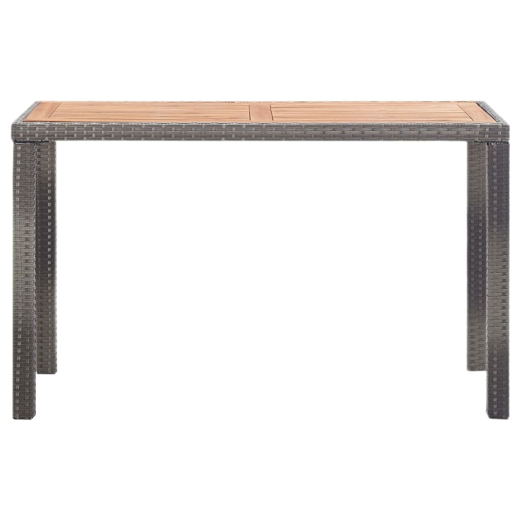 Tuintafel 123x60x74 cm massief acaciahout antraciet en bruin - AllerleiShop