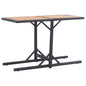 Tuintafel massief acaciahout en poly rattan zwart - AllerleiShop