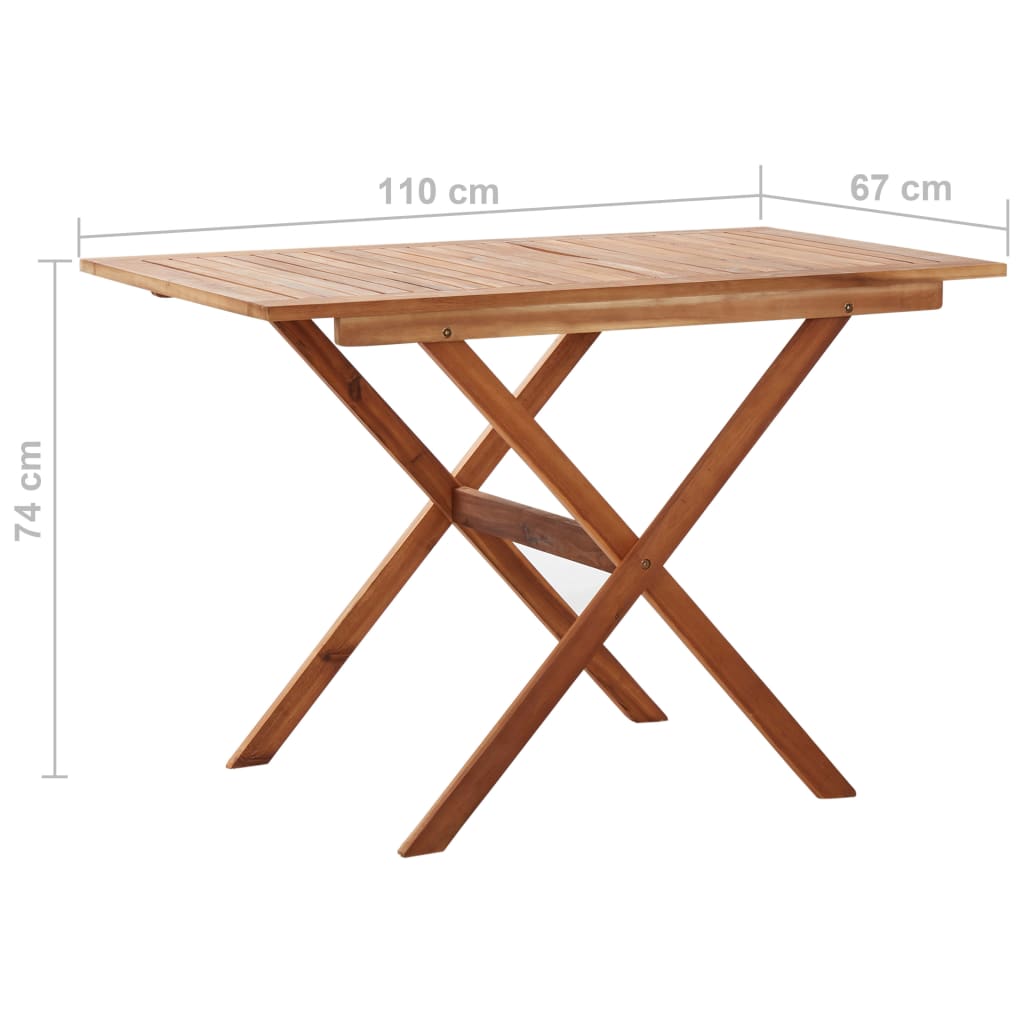 Tuintafel 110x67x74 cm massief acaciahout - AllerleiShop