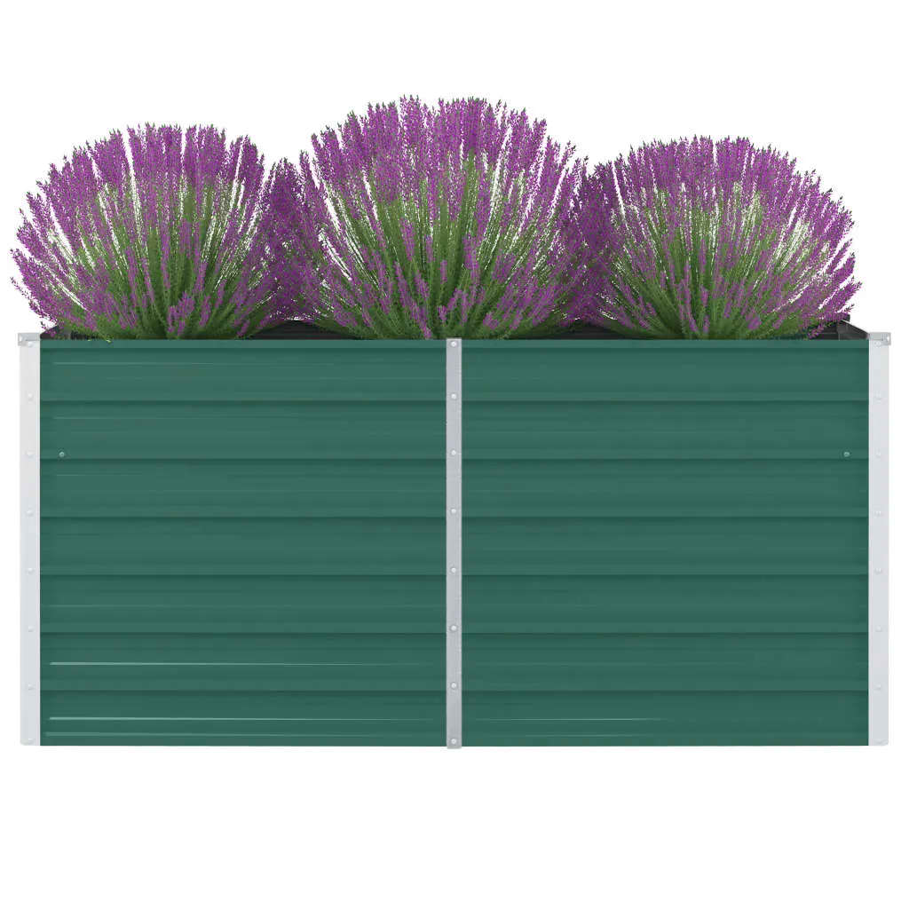 Plantenbak verhoogd 160x80x77 cm gegalvaniseerd staal groen