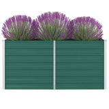 Plantenbak verhoogd 160x80x77 cm gegalvaniseerd staal groen