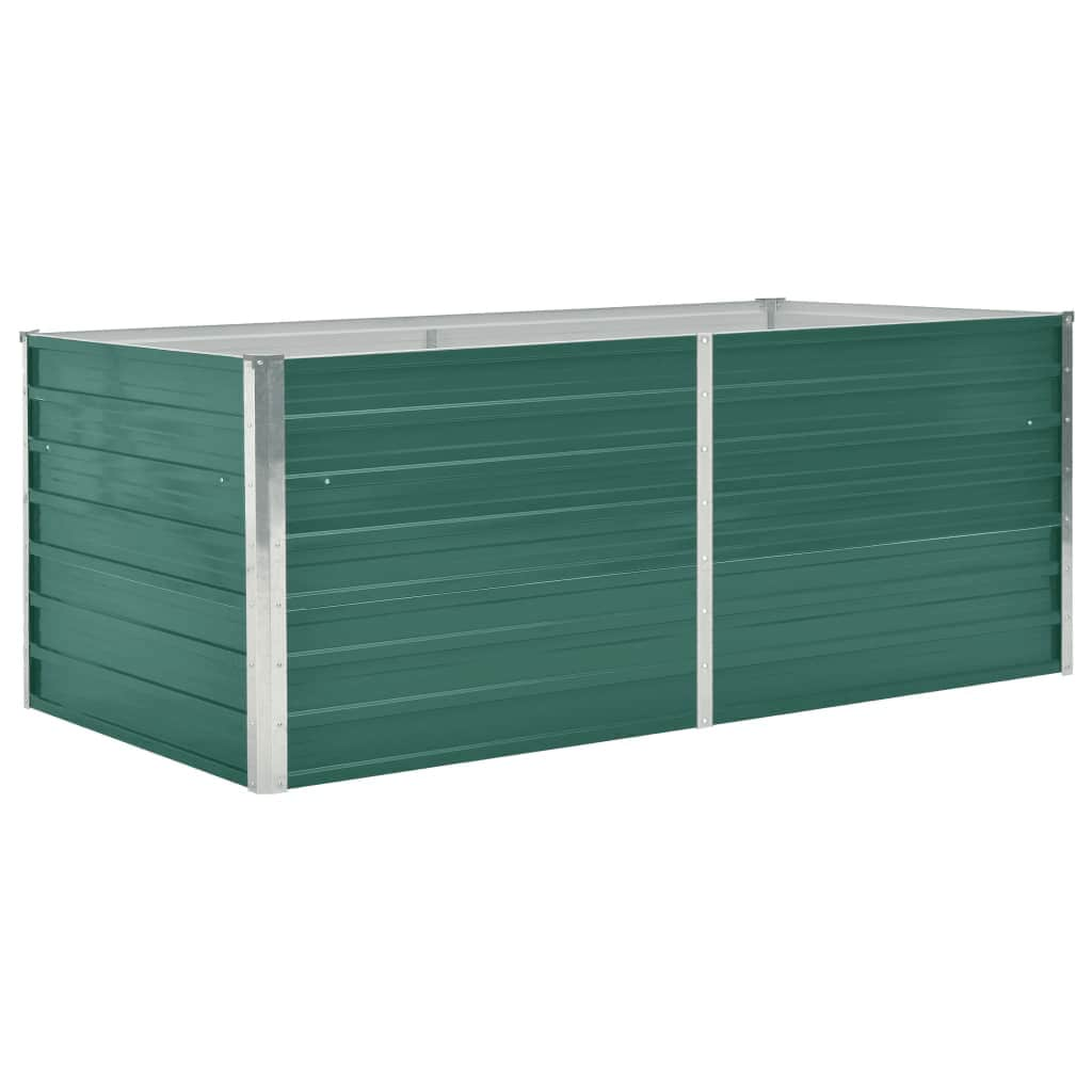 Plantenbak verhoogd 160x80x45 cm gegalvaniseerd staal groen