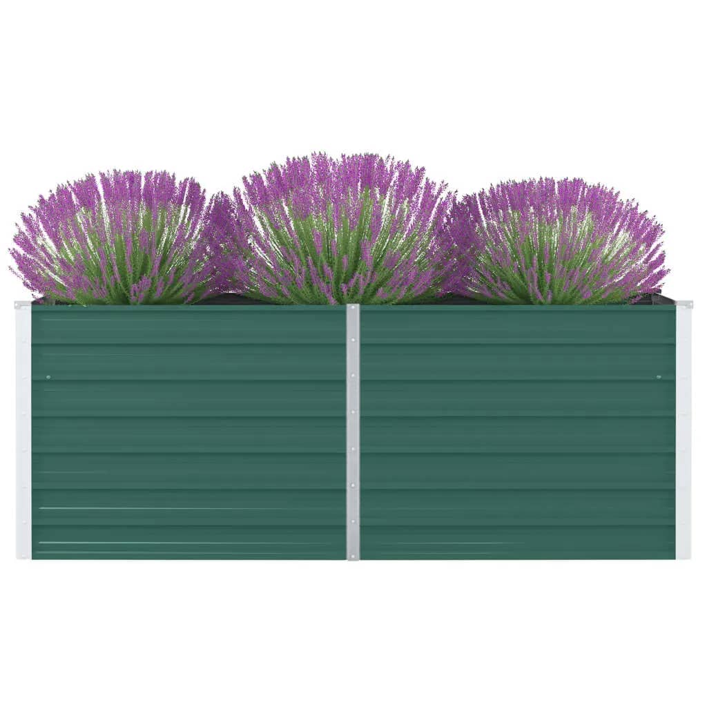 Plantenbak verhoogd 160x80x45 cm gegalvaniseerd staal groen