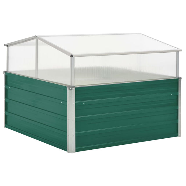 Tuinkas 100x100x77 cm gegalvaniseerd staal groen - AllerleiShop