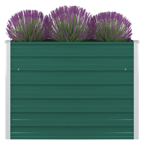 Plantenbak verhoogd 100x100x77 cm gegalvaniseerd staal groen - AllerleiShop