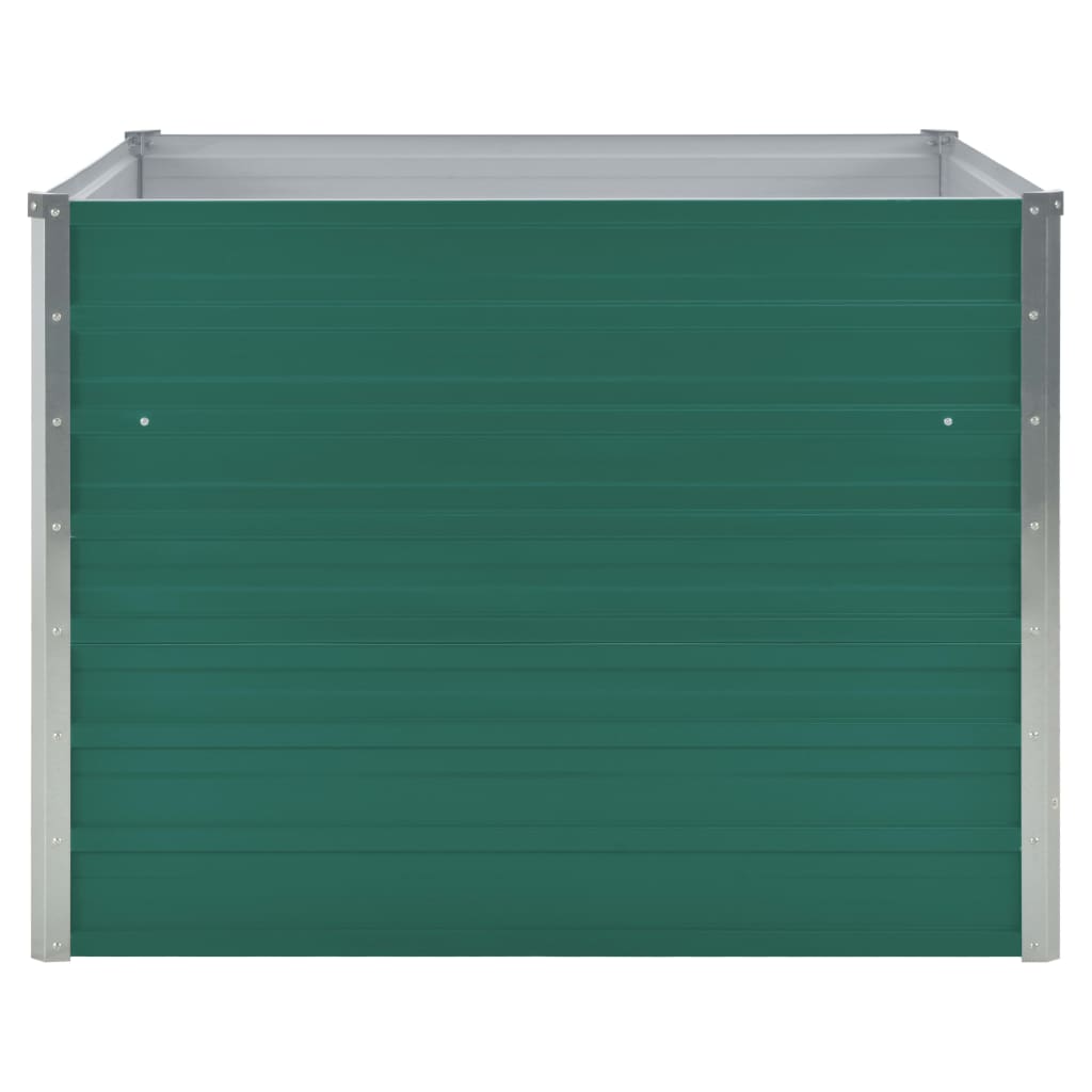 Plantenbak verhoogd 100x100x77 cm gegalvaniseerd staal groen - AllerleiShop