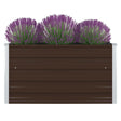 Plantenbak verhoogd 100x100x45 cm gegalvaniseerd staal bruin - AllerleiShop