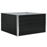 Plantenbak verhoogd 100x100x45cm gegalvaniseerd staal antraciet - AllerleiShop