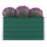 Plantenbak verhoogd 100x100x45 cm gegalvaniseerd staal groen - AllerleiShop