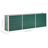 Plantenbak verhoogd 240x40x77 cm gegalvaniseerd staal groen