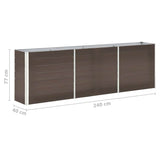 Plantenbak verhoogd 240x40x77 cm gegalvaniseerd staal bruin