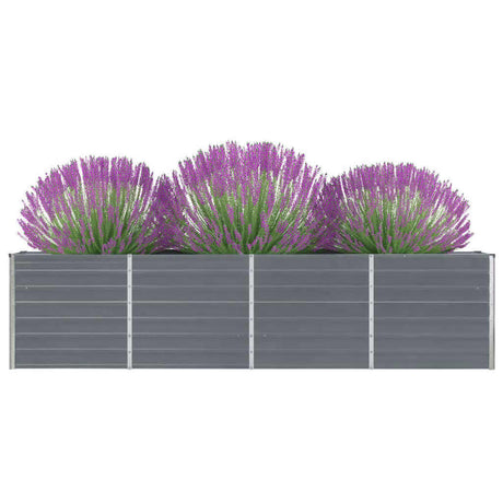 Plantenbak verhoogd 320x40x77 cm gegalvaniseerd staal grijs - AllerleiShop