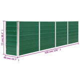 Plantenbak verhoogd 320x40x77 cm gegalvaniseerd staal groen