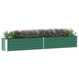 Plantenbak verhoogd 320x40x45 cm gegalvaniseerd staal groen - AllerleiShop