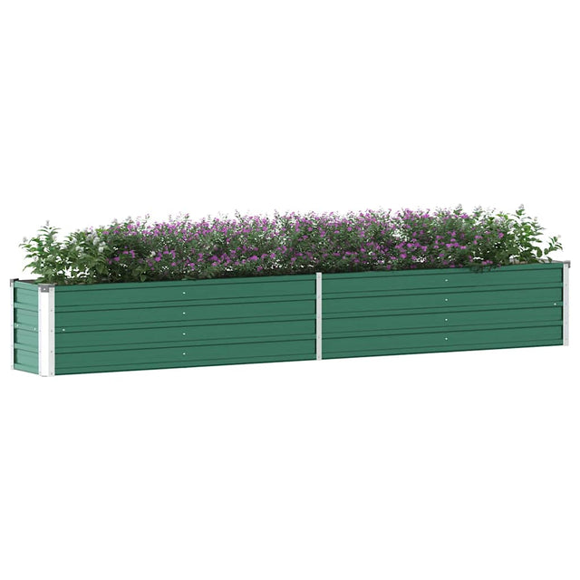 Plantenbak verhoogd 320x40x45 cm gegalvaniseerd staal groen - AllerleiShop