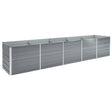 Plantenbak verhoogd 400x80x45 cm gegalvaniseerd staal grijs - AllerleiShop