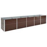 Plantenbak verhoogd 400x80x45 cm gegalvaniseerd staal bruin - AllerleiShop