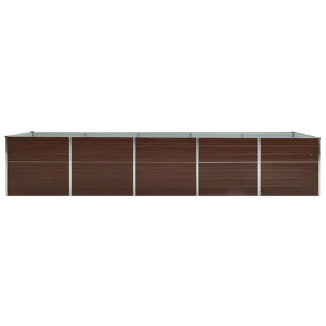 Plantenbak verhoogd 400x80x45 cm gegalvaniseerd staal bruin - AllerleiShop