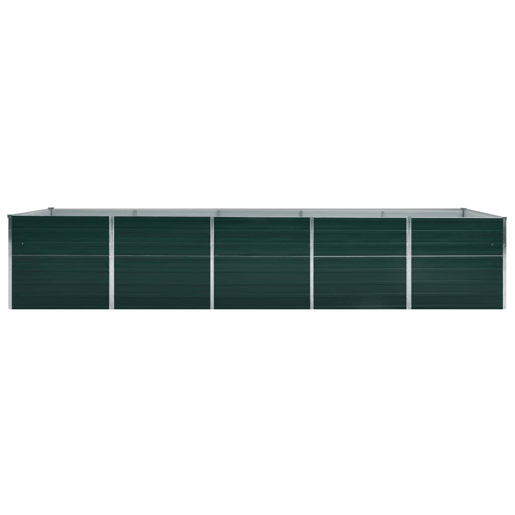 Plantenbak verhoogd 400x80x77 cm gegalvaniseerd staal groen - AllerleiShop