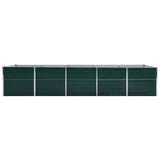 Plantenbak verhoogd 400x80x77 cm gegalvaniseerd staal groen - AllerleiShop