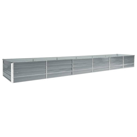 Plantenbak verhoogd 480x80x45 cm gegalvaniseerd staal grijs - AllerleiShop