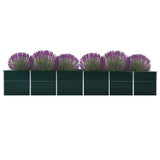 Plantenbak verhoogd 480x80x77 cm gegalvaniseerd staal groen - AllerleiShop