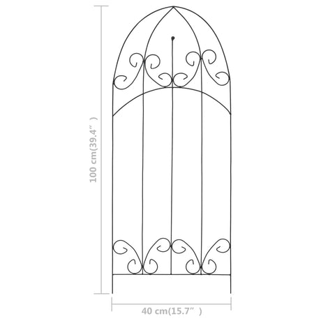 Plantenklimrekken 3 st 40x100 cm ijzer zwart - AllerleiShop