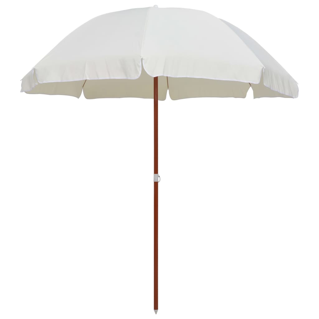 Parasol met stalen paal 240 cm zandkleurig - AllerleiShop