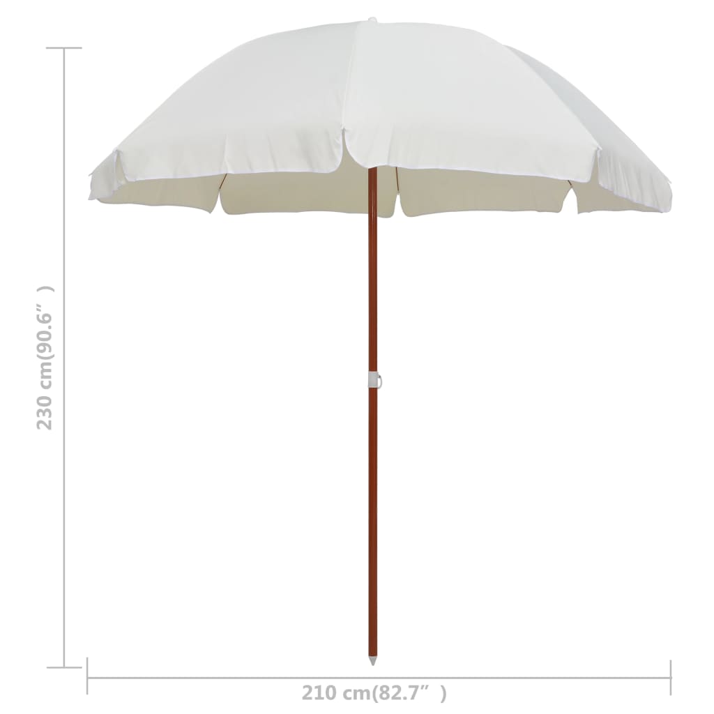 Parasol met stalen paal 240 cm zandkleurig - AllerleiShop