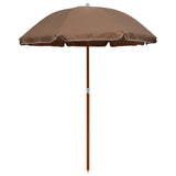 Parasol met stalen paal 180 cm taupe - AllerleiShop