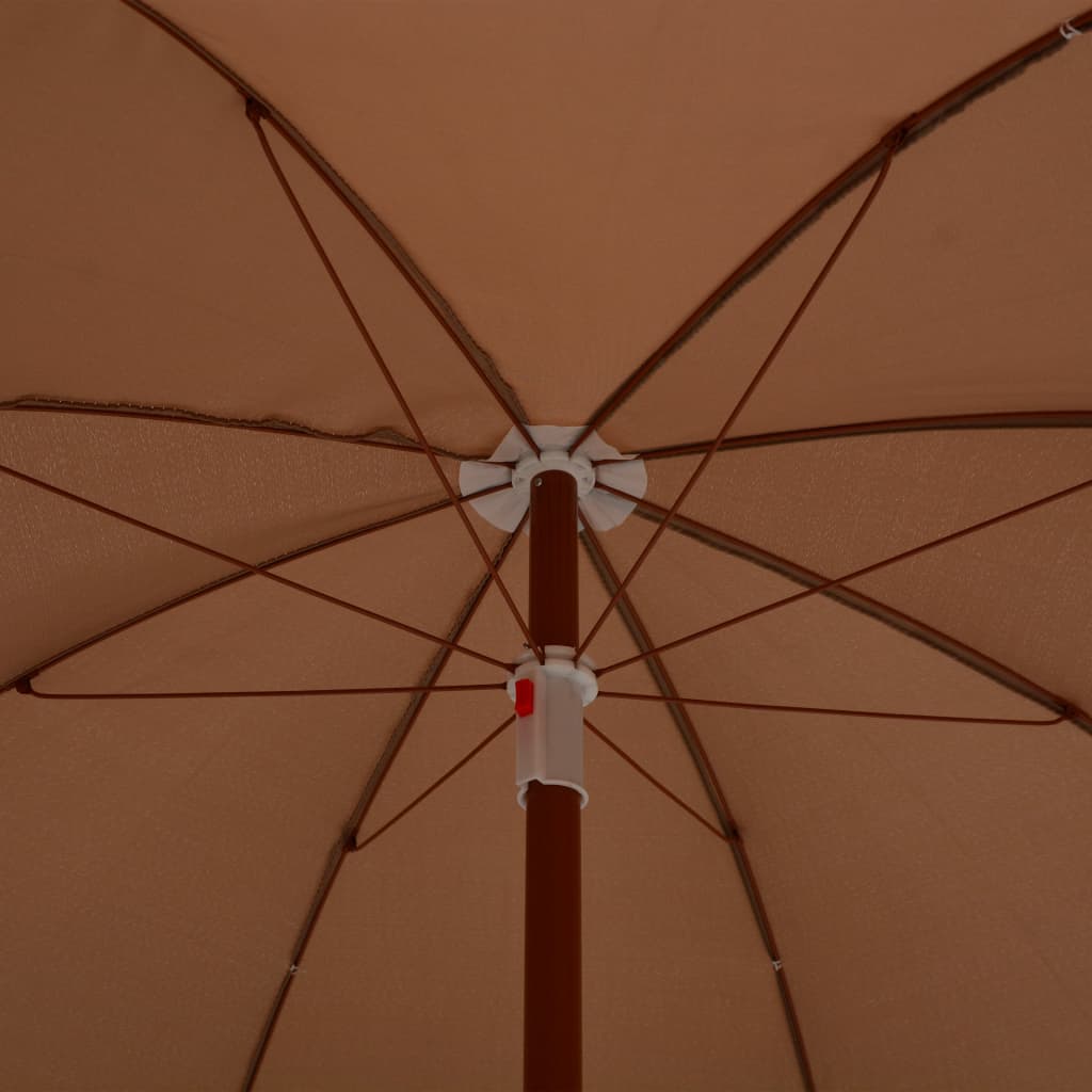 Parasol met stalen paal 180 cm taupe - AllerleiShop